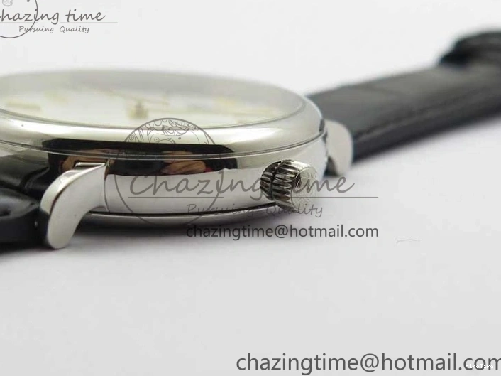 MIROTIME 0308 Vibrant Portofino IW459402 SS MKS 1:1 Best Edition White Dial on Black Leather Strap Miyota 7086